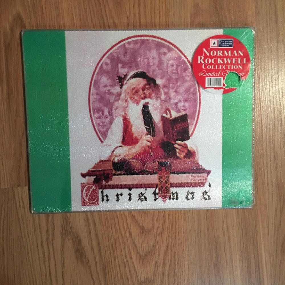 Norman Rockwell Christmas Santa Cutting Board